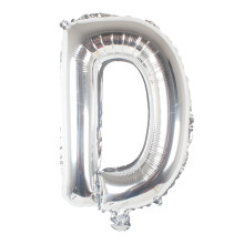 16 inch Letter D - Silver Balloons