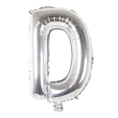 16 inch Letter D - Silver Balloons 16 inch Letter D - Silver Balloons