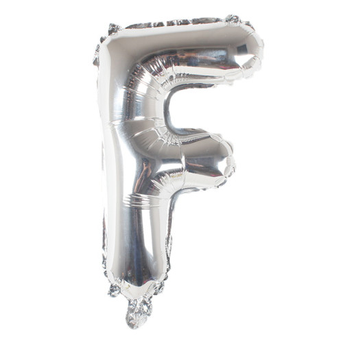 16 inch Letter F - Silver Balloons