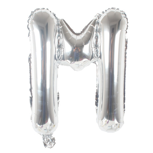 16 inch Letter M - Silver Balloons