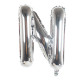 16 inch Letter N - Silver Balloons 16 inch Letter N - Silver Balloons
