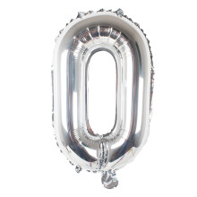 16 inch Letter/Number 0 - Silver Balloons