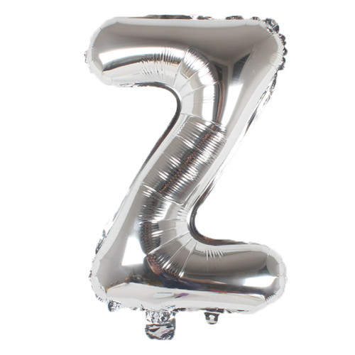 16 inch Letter Z - Silver Balloons 16 inch Letter Z - Silver Balloons