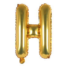 16 inch Letter H - Gold Balloons