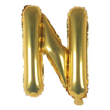 16 inch Letter N - Gold Balloons