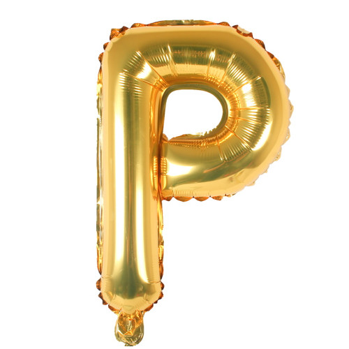 16 inch Letter P - Gold Balloons