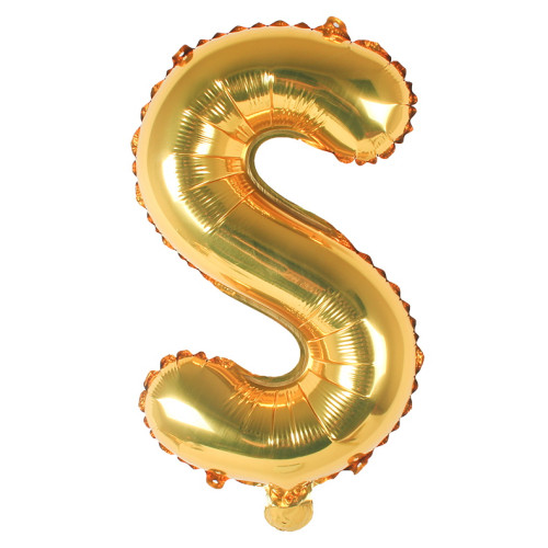 16 inch Letter S - Gold Balloons 16 inch Letter S - Gold Balloons