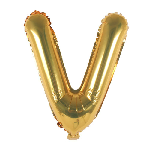 16 inch Letter V - Gold Balloons 16 inch Letter V - Gold Balloons