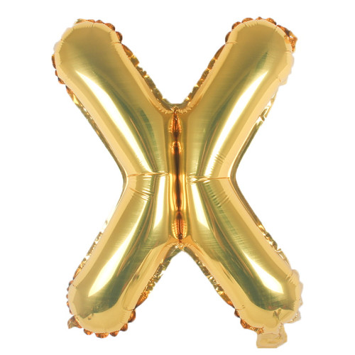 16 inch Letter X - Gold Balloons 16 inch Letter X - Gold Balloons