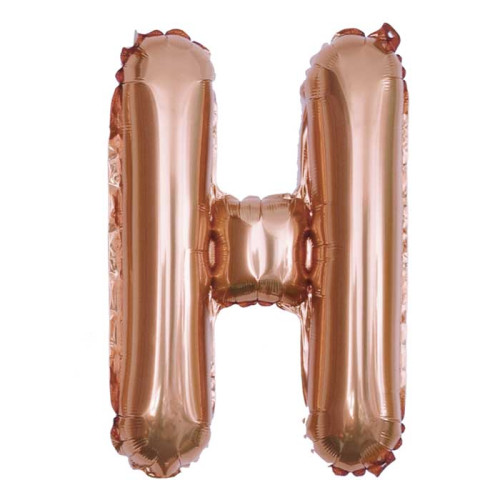 16 inch Letter H - Rose Gold Balloons 16 inch Letter H - Rose Gold Balloons