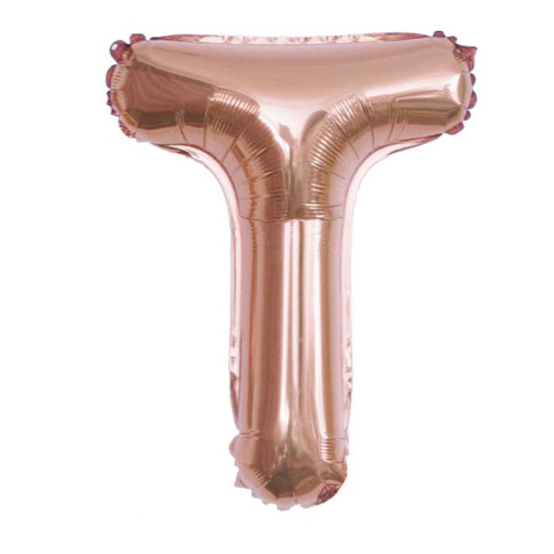 16 inch Letter T - Rose Gold Balloons 16 inch Letter T - Rose Gold Balloons