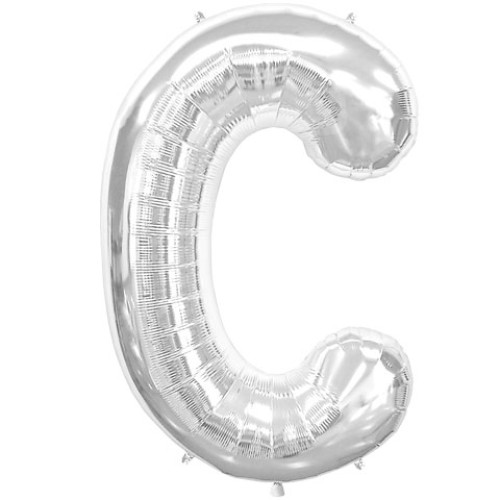 BALLOON 16 inch Letter C - Silver