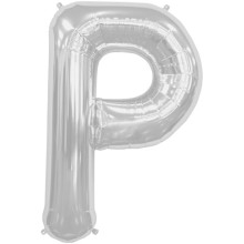 BALLOON 16 inch Letter P - Silver