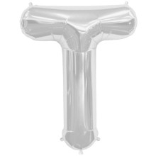 BALLOON 16 inch Letter T - Silver