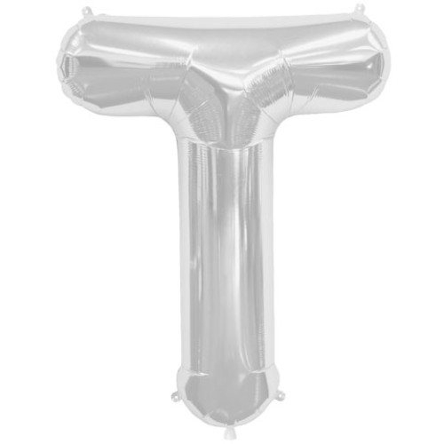 BALLOON 16 inch Letter T - Silver