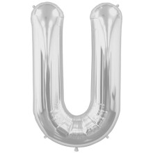 BALLOON 16 inch Letter U - Silver