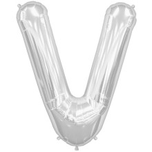 BALLOON 16 inch Letter V - Silver
