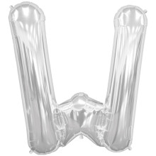 BALLOON 16 inch Letter W - Silver