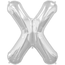 BALLOON 16 inch Letter X - Silver