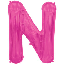 BALLOON 16 inch Letter N - Magenta