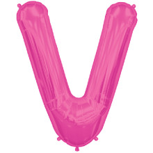 BALLOON 16 inch Letter V - Magenta