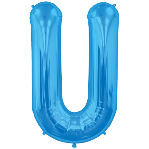 BALLOON 16 inch Letter U - Blue