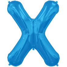 BALLOON 16 inch Letter X - Blue