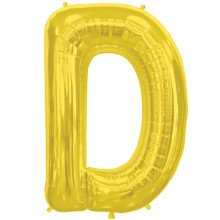 BALLOON 16 inch Letter D - Gold