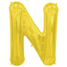BALLOON 16 inch Letter N - Gold