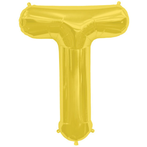 BALLOON 16 inch Letter T - Gold