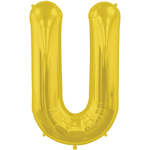 BALLOON 16 inch Letter U - Gold