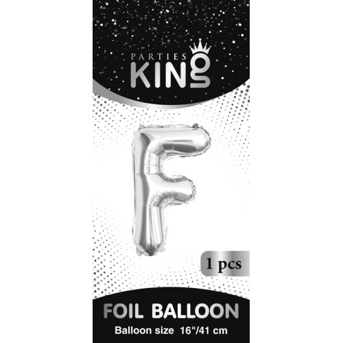 16 inch Letter F - Silver Balloons
