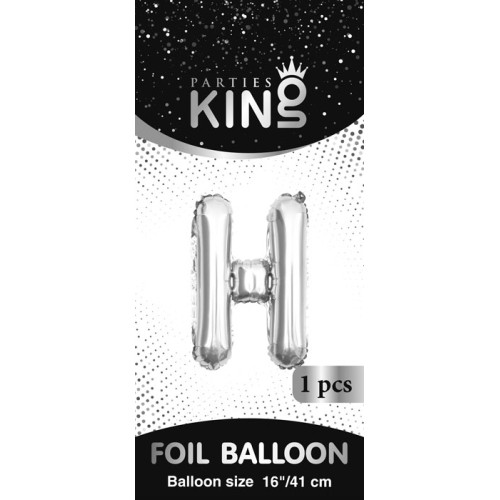 16 inch Letter H - Silver Balloons