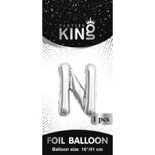 16 inch Letter N - Silver Balloons