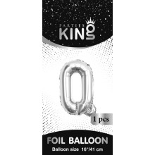 بالون حرف Q فضي صغير 16 إنش