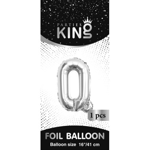 بالون حرف Q فضي صغير 16 إنش بالون حرف Q فضي صغير 16 إنش