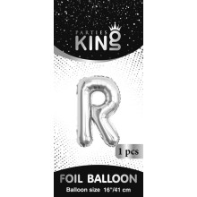 بالون حرف R فضي صغير 16 إنش