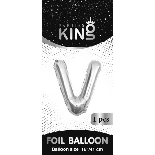 16 inch Letter V - Silver Balloons