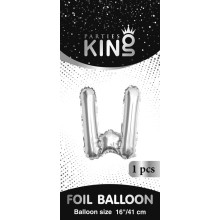 بالون حرف W فضي صغير 16 إنش بالون حرف W فضي صغير 16 إنش