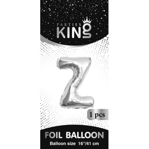 16 inch Letter Z - Silver Balloons 16 inch Letter Z - Silver Balloons