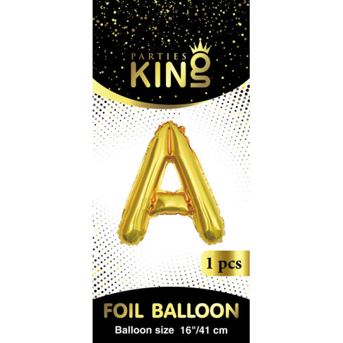 بالون حرف A ذهبي صغير 16 إنش