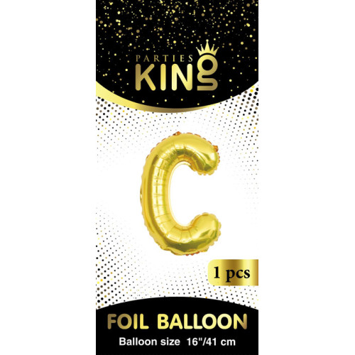 16 inch Letter C - Gold Balloons