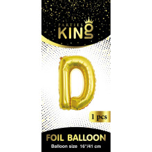 16 inch Letter D - Gold Balloons