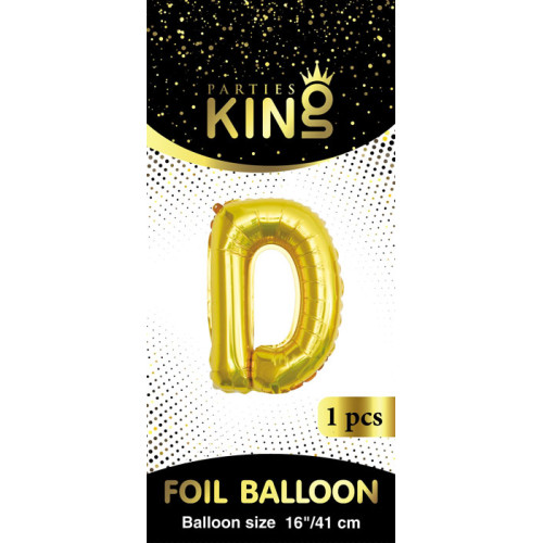 16 inch Letter D - Gold Balloons 16 inch Letter D - Gold Balloons