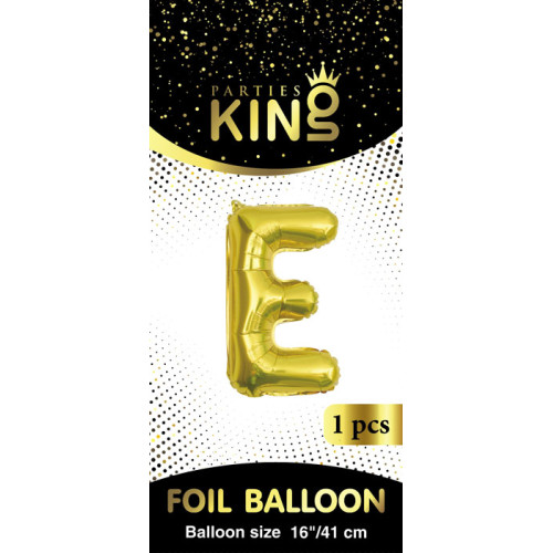 16 inch Letter E - Gold Balloons