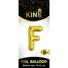 16 inch Letter F - Gold Balloons