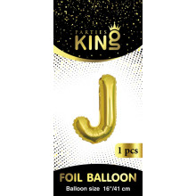 16 inch Letter J - Gold Balloons