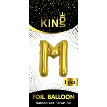 بالون حرف M ذهبي صغير 16 إنش