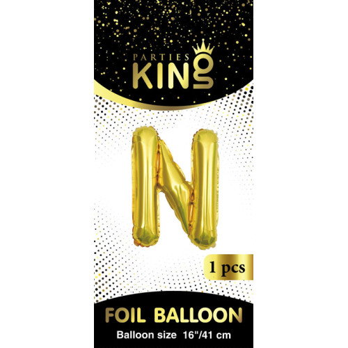 16 inch Letter N - Gold Balloons 16 inch Letter N - Gold Balloons
