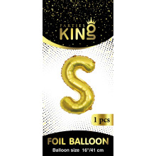 بالون حرف S ذهبي صغير 16 إنش بالون حرف S ذهبي صغير 16 إنش